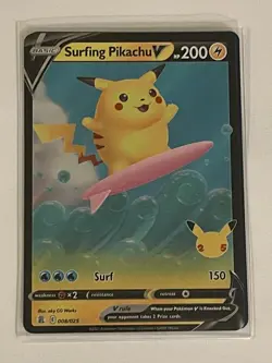 Surfing Pikachu V 008/025 Gem Mint ??Celebrations Pokemon Card - Image 5