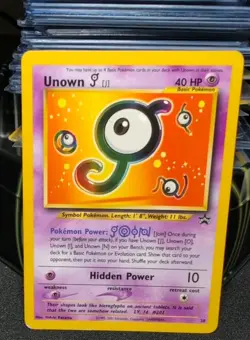 Pokemon Unown J 38/53 Black Star Promo Rare Card Light Play - Image 1