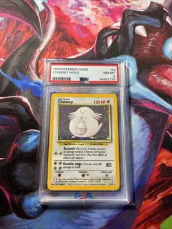 1999 Pokemon Game Chansey Holo Base Set NM-MT PSA 8 #3 Card - Image 2