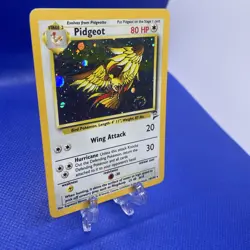 Pidgeot 14/130 Holo Rare Base Set 2 Pokemon Card LP - SWIRL WOTC - Image 2