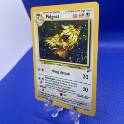 Pidgeot 14/130 Holo Rare Base Set 2 Pokemon Card LP - SWIRL WOTC - Image 3
