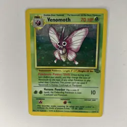 Venomoth 13/64 Jungle Holo Rare Unlimited Pokemon Card - Image 3