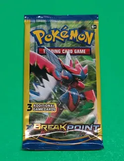 Pokemon XY Break Point 3 Card Booster Pack 2016 Sealed Scizor Pack Art New - Image 1