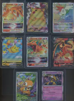 Lot of (8) Pokemon EN Assorted Card w/ Flying Pikachu Charizard VSTAR - Image 1