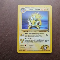 Lt. Surge's Jolteon 28/132 Pokemon Gym Challenge Rare Card - LP - Image 1