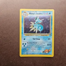 Misty's Seadra 9/132 Pokemon Gym Heroes Holo Rare Card - LP - Image 1