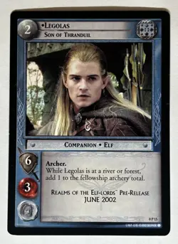 Lord of the Rings LOTR TCG PROMO Card - 0P15 Legolas NM/M - Image 1