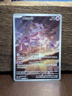 Pokemon TCG Mesprit 204/191SV08: Surging Sparks Illustration Rare Holo Card NM - Image 1