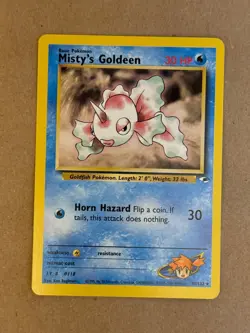 Misty's Goldeen 030/132 Gym Heroes Regular Pokemon card in Near Mint / NM cond. - Image 1