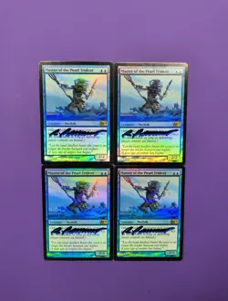 MTG Foil Master of the Pearl Trident Core Set 2013 M13 Artist Signed Auto Magic - Image 1