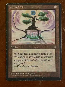 MTG Magic the Gathering Ice Age Zuran Orb HP - Image 1