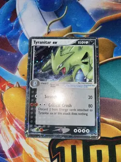 Pokemon Pop Series 1 Tyranitar Ex 17/17 Holo Rare - Holo Bleed Error - 4 swirls - Image 1
