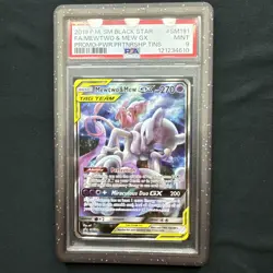 2019 Pokemon Mewtwo & Mew Tag Team Tin Promo #SM191 PSA MINT 9 - Image 1