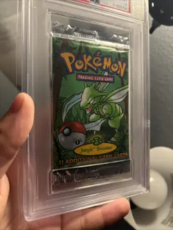 1999 Pokemon PSA 10 GEM MINT 1st Edition Jungle Booster Pack Scyther - Image 4