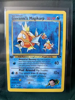 Giovanni's Magikarp 73/132 Gym Challenge Regular Pokemon TCG 1st Edition - Image 1
