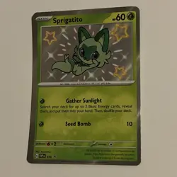1x Pokemon Sprigatito SVP 076 Black Star Promo Holo NM/M - Image 1