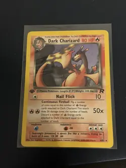 Pokemon Dark Charizard Holo Rare 1st Edition SEE DESCRIPTION - Image 2
