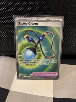Sacred Charm 122/094 NM - Full Art Holo - 2025 TCG Pokemon Phantasmal Flames - Image 1