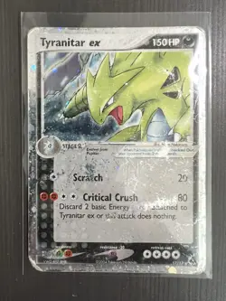 Pokemon TCG Tyranitar ex POP Series Promos 17/17 Holo Cosmos Holo Rare HP/DMG - Image 1