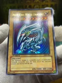 Yugioh Blue-Eyes White Dragon SDK-001 1st Edition! Asian English ULTRA RARE - Image 4