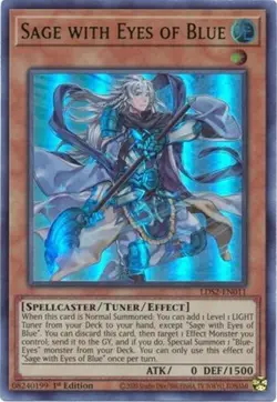 * SAGE WITH EYES OF BLUE * 1ST EDITION (GREEN) ULTRA RARE LDS2-EN011 NM YUGIOH! - Image 1