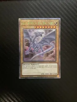 Blue-Eyes White Dragon Quarter Century Secret Rare RA04-EN108 Yugioh 8th Art - Image 1