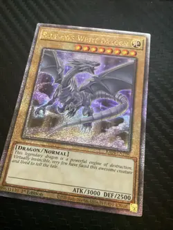 Blue-Eyes White Dragon Quarter Century Secret Rare RA04-EN108 Yugioh 8th Art - Image 2