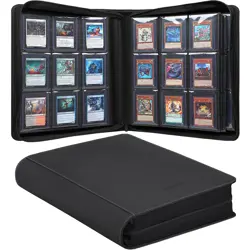 9-Pocket Trading Card Toploader Binder, Holds 360 3"x 4" 35PT Toploaders, Car... - Image 1