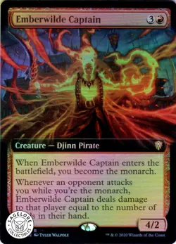 MTG Emberwilde Captain (Extended Art) (664) | NM Foil | Commander Legends {CMR} - Image 1