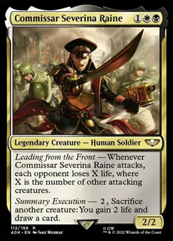 MTG Commissar Severina Raine, NM-Mint, English Universes Beyond: Warhammer 40K - Image 1