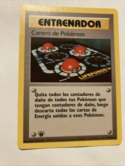 Pokemon TCG 1st Edition Trainer Pokemon Center 85/102 Spanish Uncommon Regular - Image 1