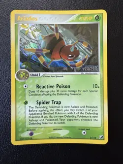 Pokemon TCG- Ariados- 2/115- EX Unseen Forces- Reverse Holo Rare Stamped- LP - Image 1
