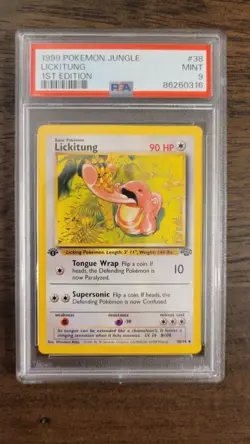 Pokemon Lickitung 38/64 Jungle 1st Edition PSA 9 - Image 1