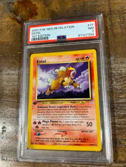 Pokemon 2001 Neo Revelation ENTEI 1st Edition #17 PSA 7 RARE - Image 1