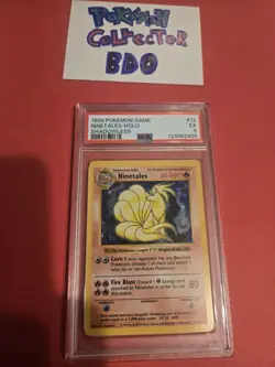Pokemon Shadowless Ninetales 012/102 Base Set Holo PSA 5 - Image 1