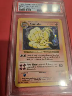 Pokemon Shadowless Ninetales 012/102 Base Set Holo PSA 5 - Image 2