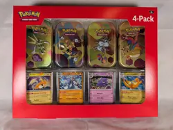 Pokemon TCG: Scarlet & Violet 151 4 Pack Mini Tins + 4 Promo Cards Box Sams Club - Image 2