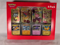 Pokemon TCG: Scarlet & Violet 151 4 Pack Mini Tins + 4 Promo Cards Box Sams Club - Image 3