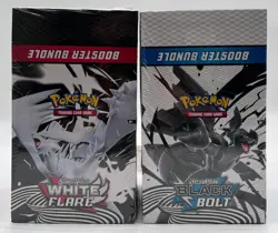 Pokemon SV10.5 Black Bolt & White Flare SEALED LOT of (2) Booster Bundle Case - Image 1