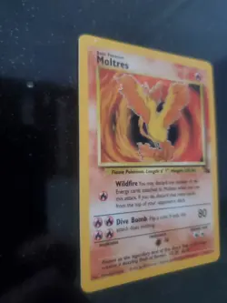 Moltres Fossil Set Holo Pokemon Card Base WOTC - Image 2