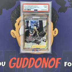 PSA 9 MINT 2023 Pokemon Crown Zenith CYNTHIA'S AMBITION GG60 Full Art - Image 1