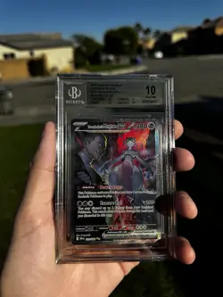 Pokemon TCG Destined Rivals Team Rockets Mewtwo EX Card 231/182 BSG 10 - Image 1