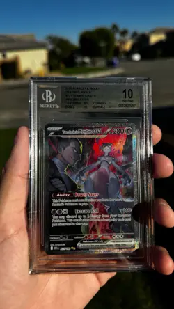 Pokemon TCG Destined Rivals Team Rockets Mewtwo EX Card 231/182 BSG 10 - Image 2