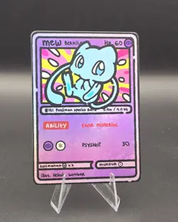 Shiny Mew - HOLO - Lompatan Pertama - Selada Gambar Pokemon Fan Art Card - Image 1