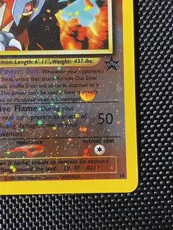 Entei Reverse Holo #34 Swirl WOTC Black Star Promo 2001 Pokemon - Image 4