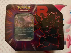 Pokemon TCG Destined Rivals Team Rocket Tin (Nidoking ex) - Sealed New - Image 1