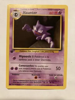 Pokemon TCG Haunter Base Set 29/102 Regular Uncommon Spanish 1st Edition Card - Image 1