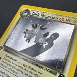 Dark Magneton 11/82 - Pokemon Team Rocket 1st Edition Holo Rare Card - LP - Image 2