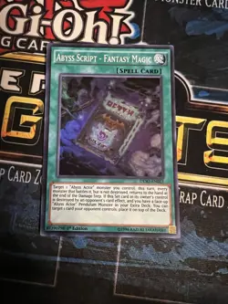 Yu-Gi-Oh Abyss Script Fantasy Magic Card DESO-EN023 Super Rare 1st Edition - Image 1