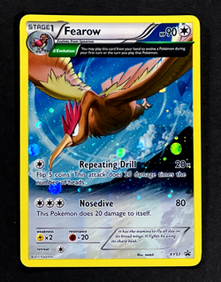 2015 Pokemon FEAROW Black Star Promo HOLO Foil Rare XY Series Card #XY57 SWIRL - Image 2